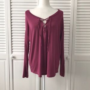Victoria’s Secret PINK Super Soft Lace Up Top